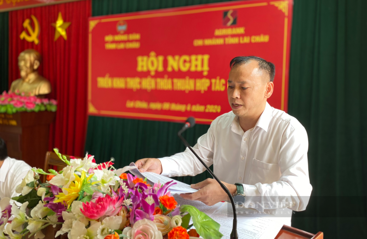 Hội Nông dân tỉnh Lai Châu và Agribank chi nhánh tỉnh bàn giải pháp thực hiện thỏa thuận hợp tác- Ảnh 1.