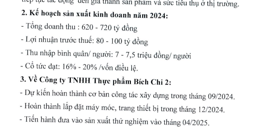 Thực phẩm Bích Chi (BCF) trình mục tiêu lãi tối thiểu 80 tỷ đồng, chia cổ tức tỷ lệ 16 - 20%- Ảnh 1.