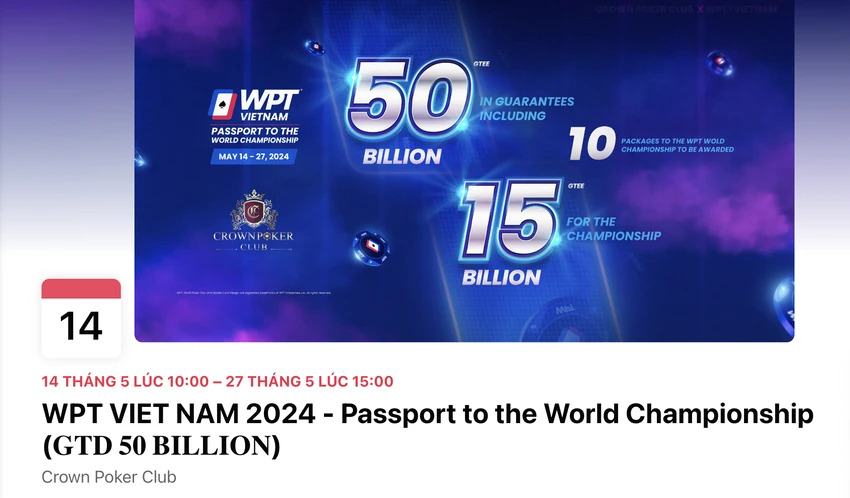 Hà Nội rà soát giải Poker WPT Vietnam 2024 để tránh cờ bạc trá hình - Ảnh 1.
