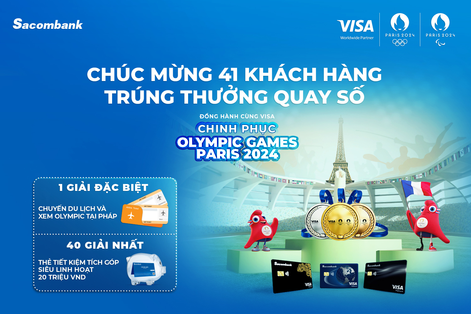 Chương trình Chinh phục Olympic Games Paris 2024 của Sacombank Trao Giải Giai Đoạn 1