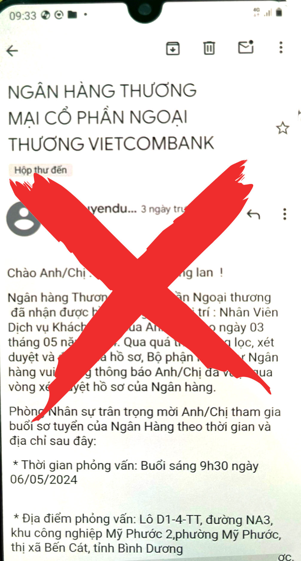 Vietcombank cảnh báo giả mạo- Ảnh 1.