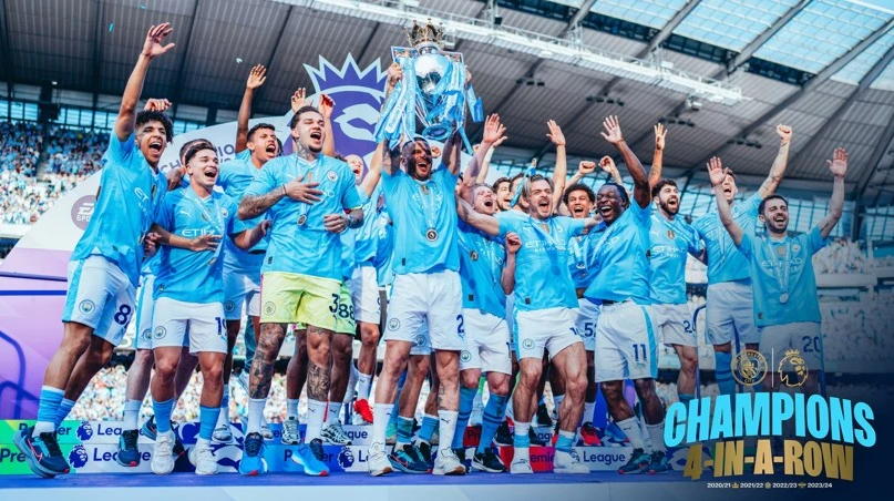 Man City và những cột mốc ấn tượng khi vô địch Premier League 2023/2024- Ảnh 1.