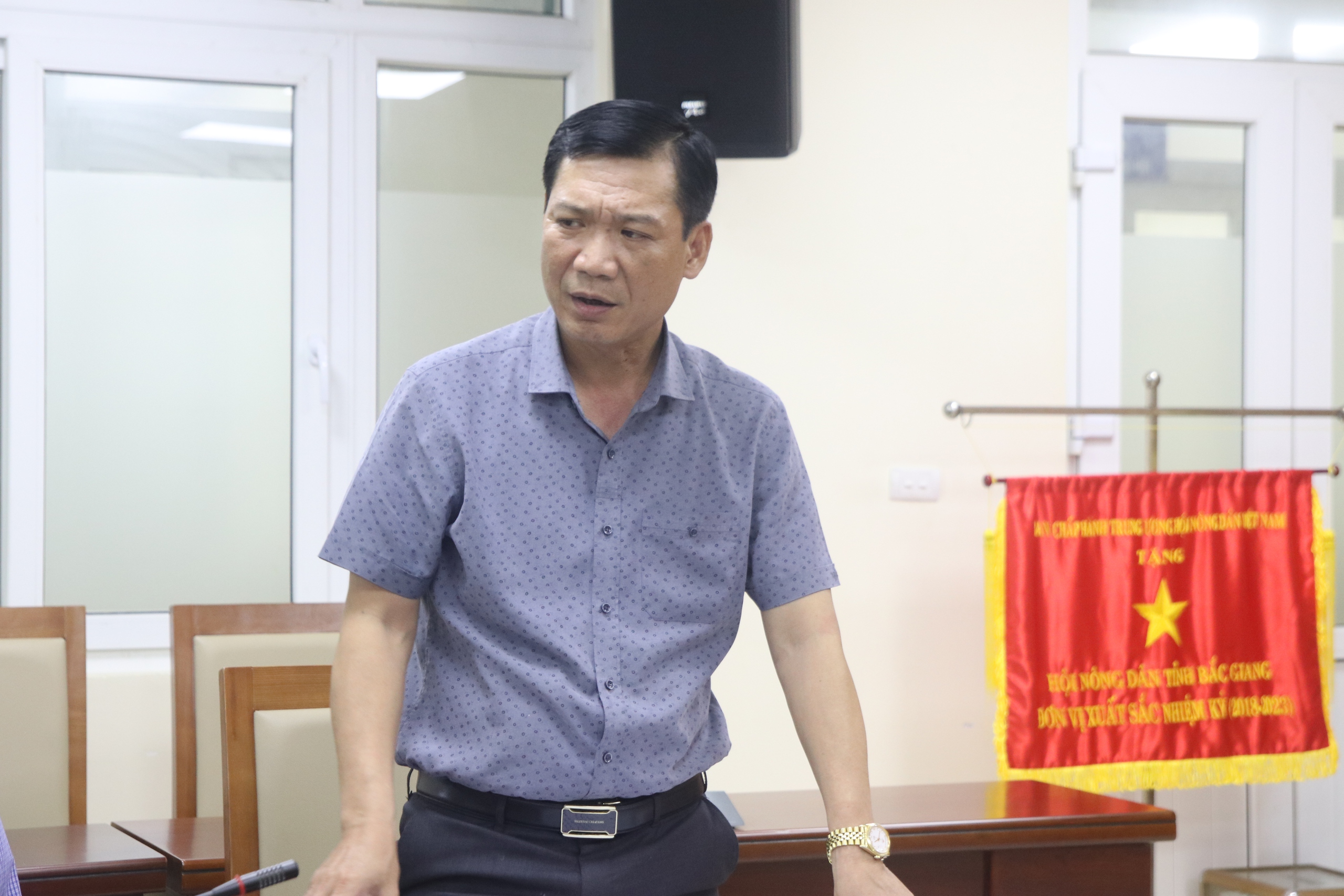 Phó Chủ tịch T.Ư Hội NDVN Nguyễn Xuân Định làm việc với Hội ND tỉnh Bắc Giang về thực hiện Nghị quyết số 34- Ảnh 4.