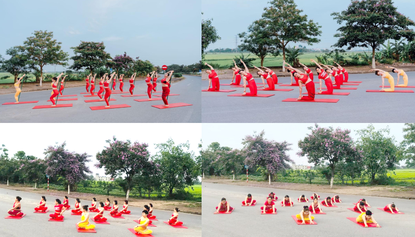 Xử phạt thêm một nhóm phụ nữ tập yoga giữa đường ở Thái Bình- Ảnh 1.