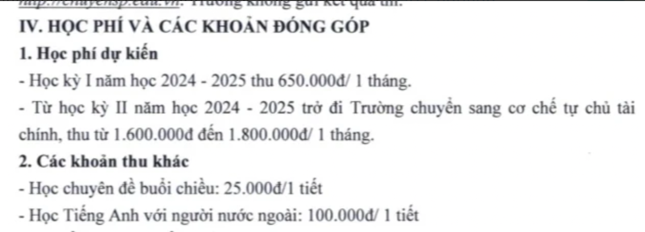 Phụ huynh giật mình vì học phí trường THPT chuyên tăng gấp vài lần, nhà trường lý giải- Ảnh 1.