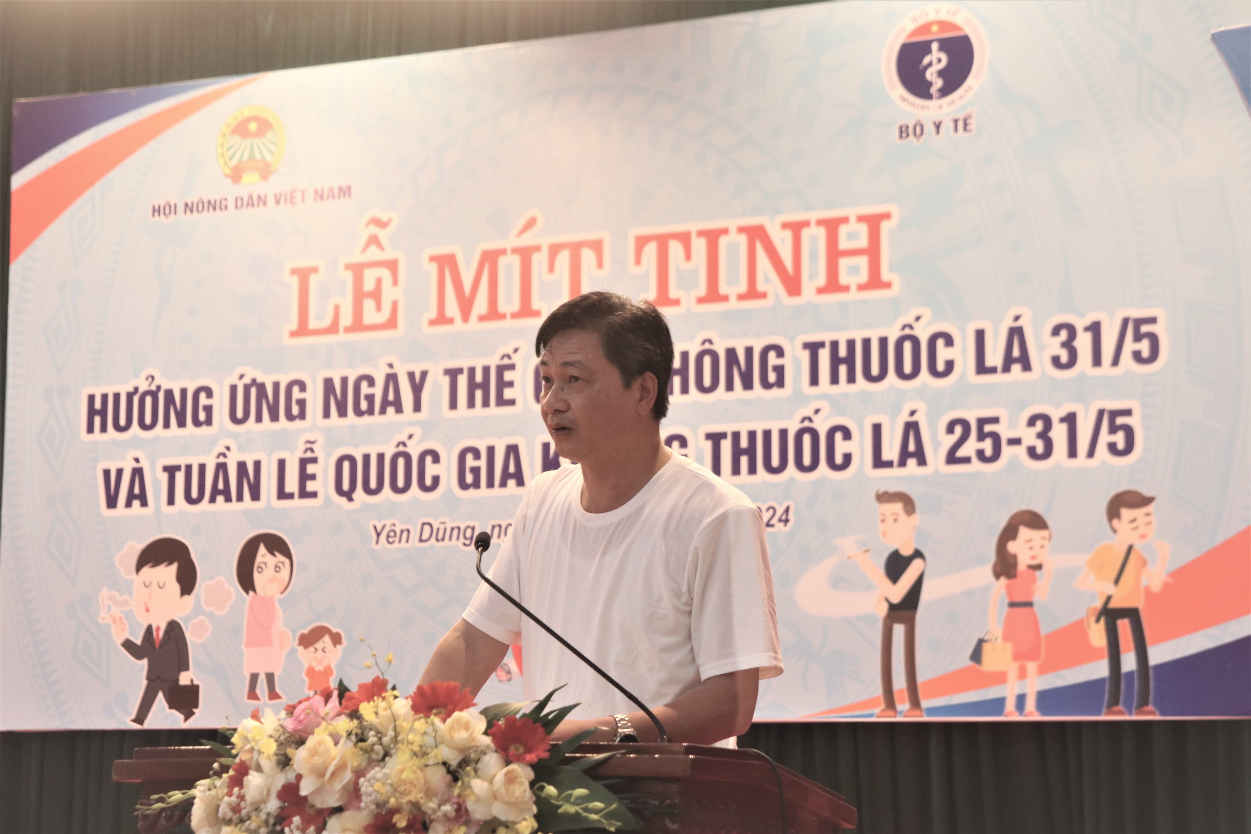 Hội NDVN và Bộ Y tế tổ chức Lễ mít tinh hưởng ứng Ngày Thế giới không thuốc lá tại Bắc Giang- Ảnh 1.