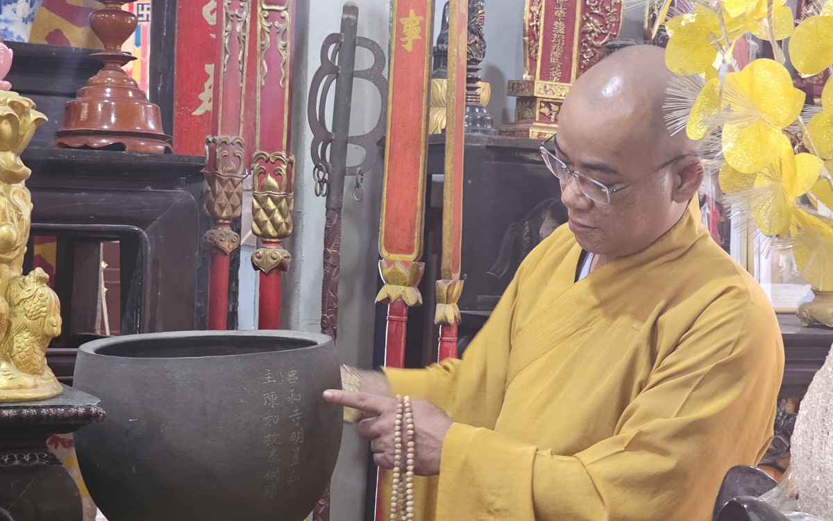 Cận cảnh cổ vật quý hiếm ở một ngôi chùa cổ của tỉnh Long An