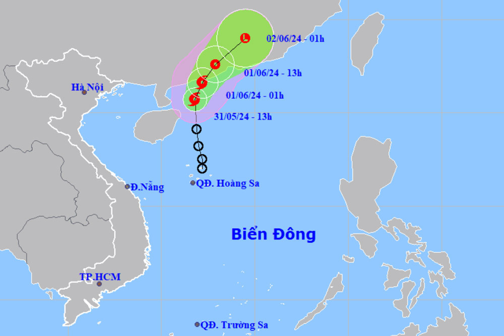 NÓNG: Áp thấp nhiệt đới chính thức mạnh lên thành bão, trở thành cơn bão số 01 năm 2024- Ảnh 1.