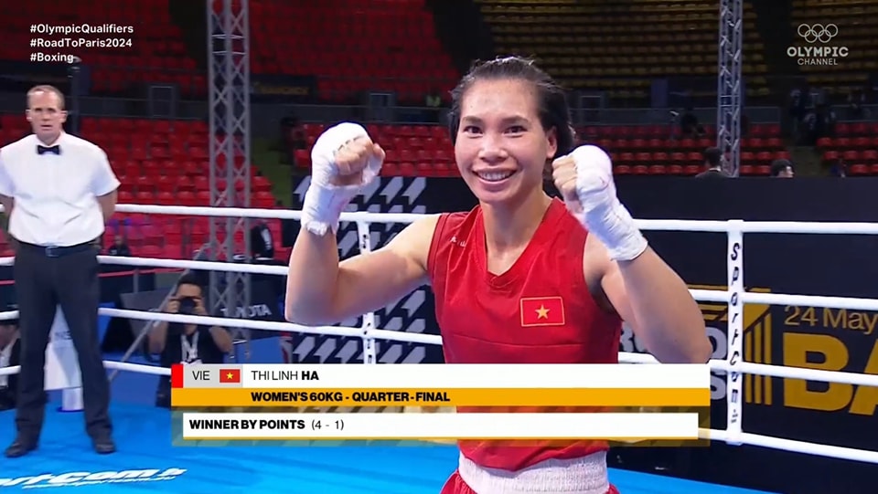 "Bà mẹ hai con" Hà Thị Linh tiệm cận vé dự môn boxing Olympic 2024- Ảnh 1.