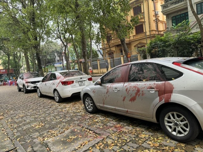Nghi phạm nói lý do tạt sơn hàng loạt ô tô ở quận Hoàng Mai (Hà Nội)- Ảnh 1.