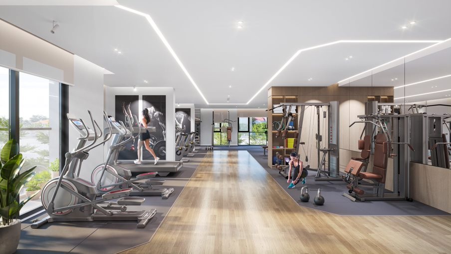 Khu tập gym hiện đại trong nhà giúp nâng cao sức khỏe, nâng tầm chất lượng sống cho cư dân TC3.