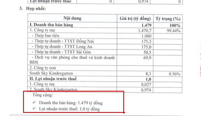 Thiên Nam Group (TNA) trình kế hoạch lãi 