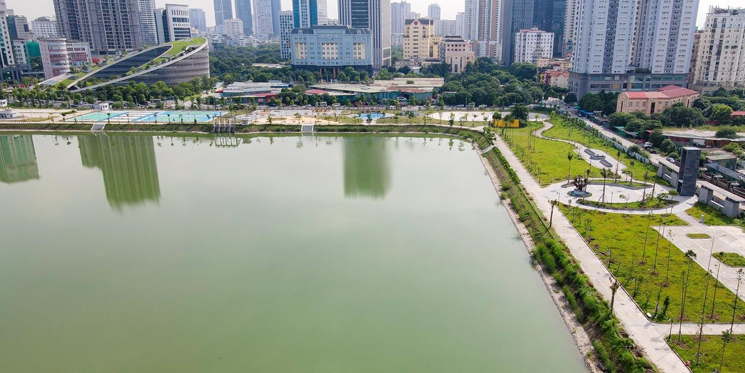 Công viên hồ điều hòa hơn 740 tỷ đồng ở Hà Nội sắp vận hành - Ảnh 2.