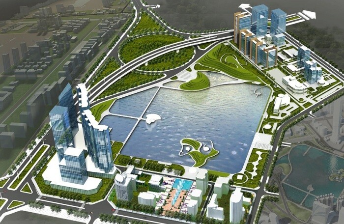 Công viên hồ điều hòa hơn 740 tỷ đồng ở Hà Nội sắp vận hành - Ảnh 1.