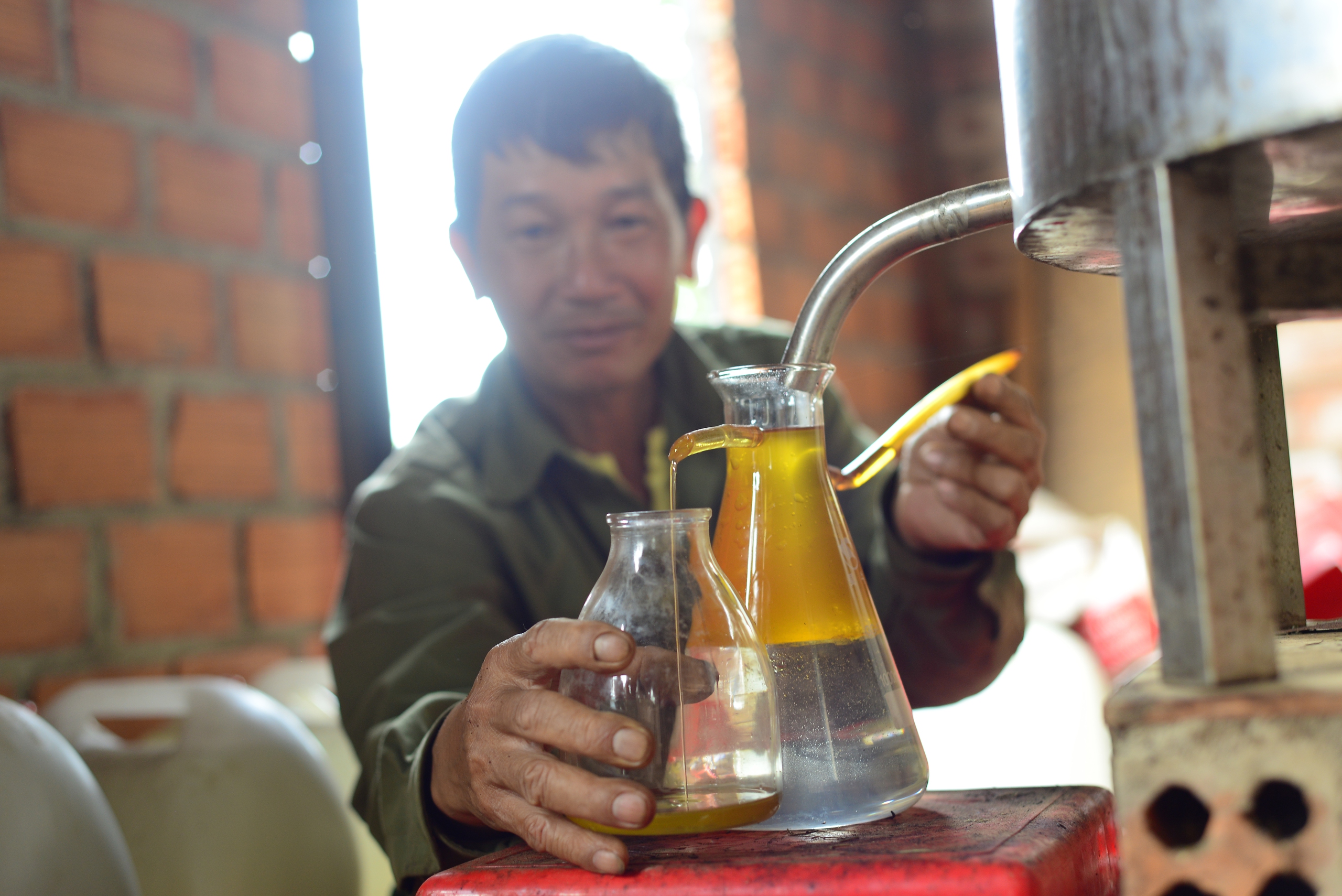 Bỏ phố về quê, vợ chồng trẻ Lâm Đồng trồng thứ cây thơm khắp làng, chiết tinh dầu bán 3 triệu/lít- Ảnh 5.