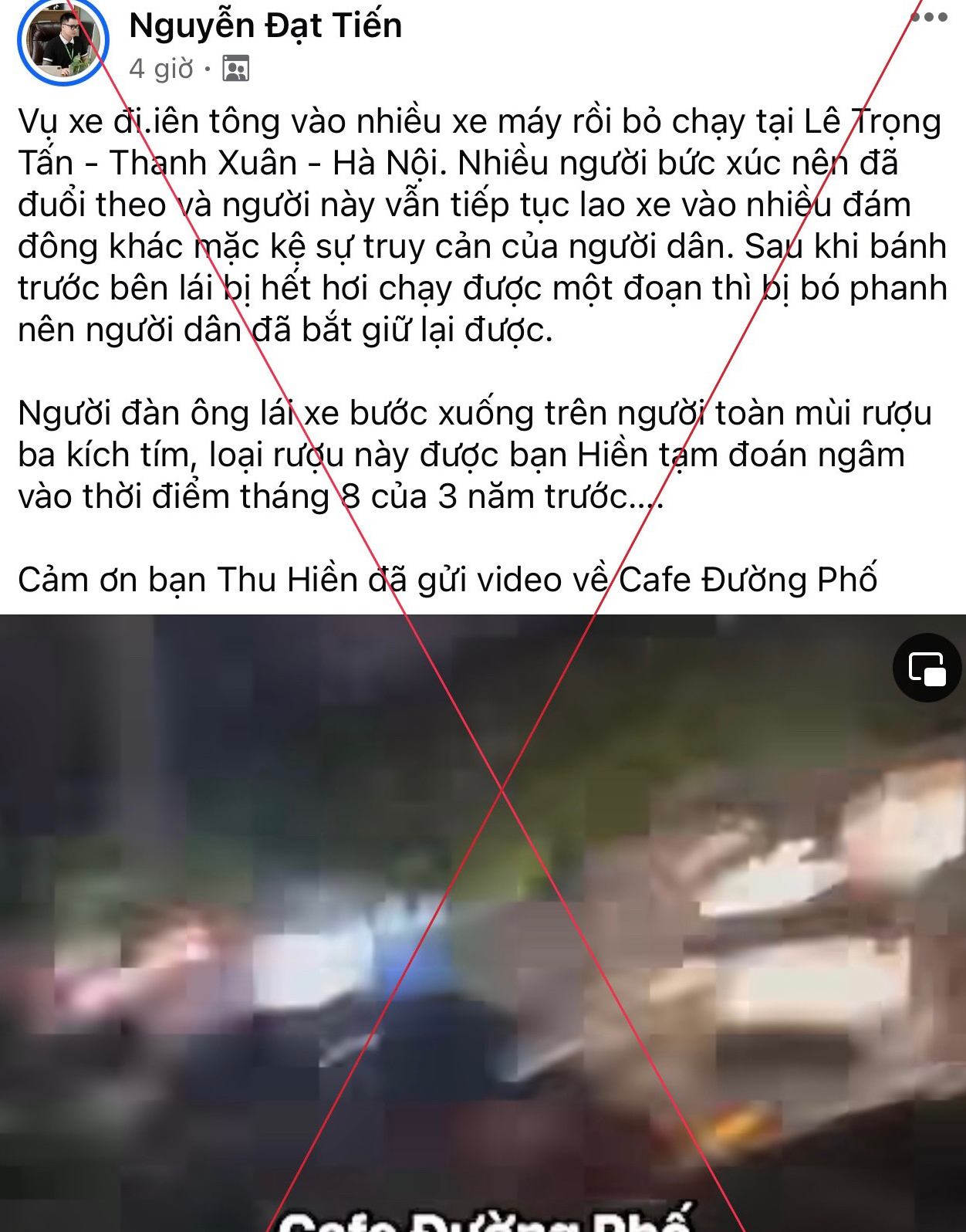 Thực hư thông tin "xe điên" tông hàng loạt ô tô ở Hà Nội- Ảnh 2.