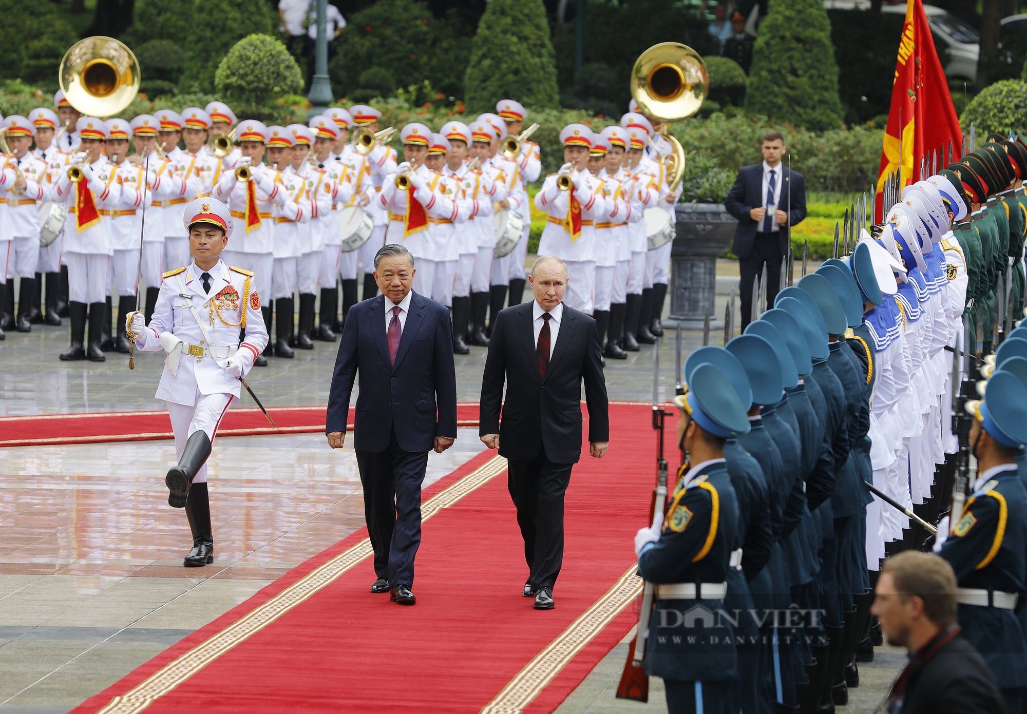 Hình ảnh Chủ tịch nước Tô Lâm chủ trì Lễ đón cấp Nhà nước Tổng thống Nga Putin tại Hà Nội- Ảnh 7.