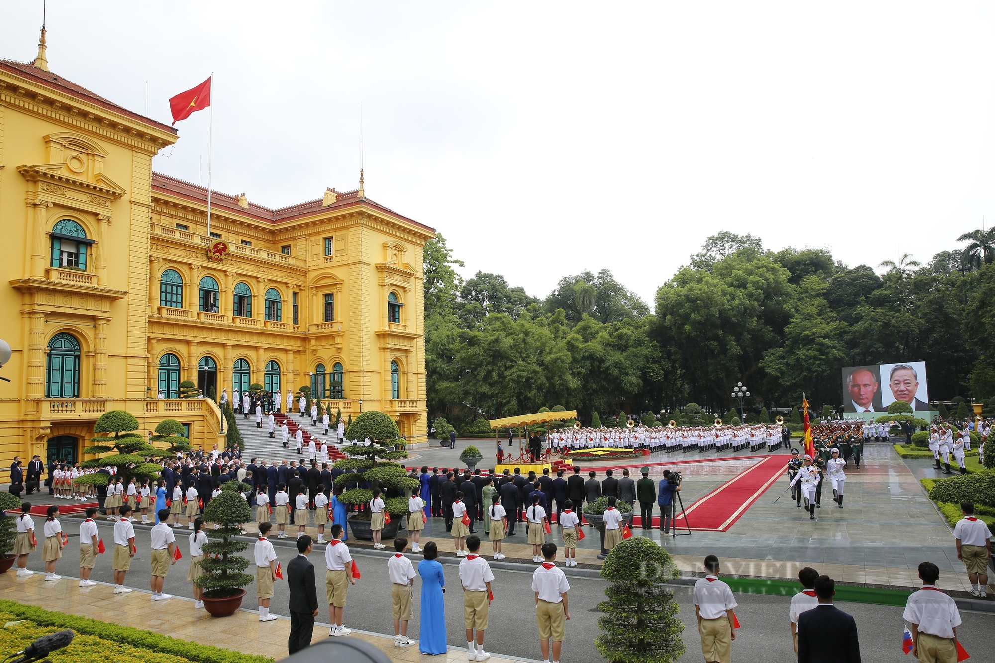 Hình ảnh Chủ tịch nước Tô Lâm chủ trì Lễ đón cấp Nhà nước Tổng thống Nga Putin tại Hà Nội- Ảnh 9.