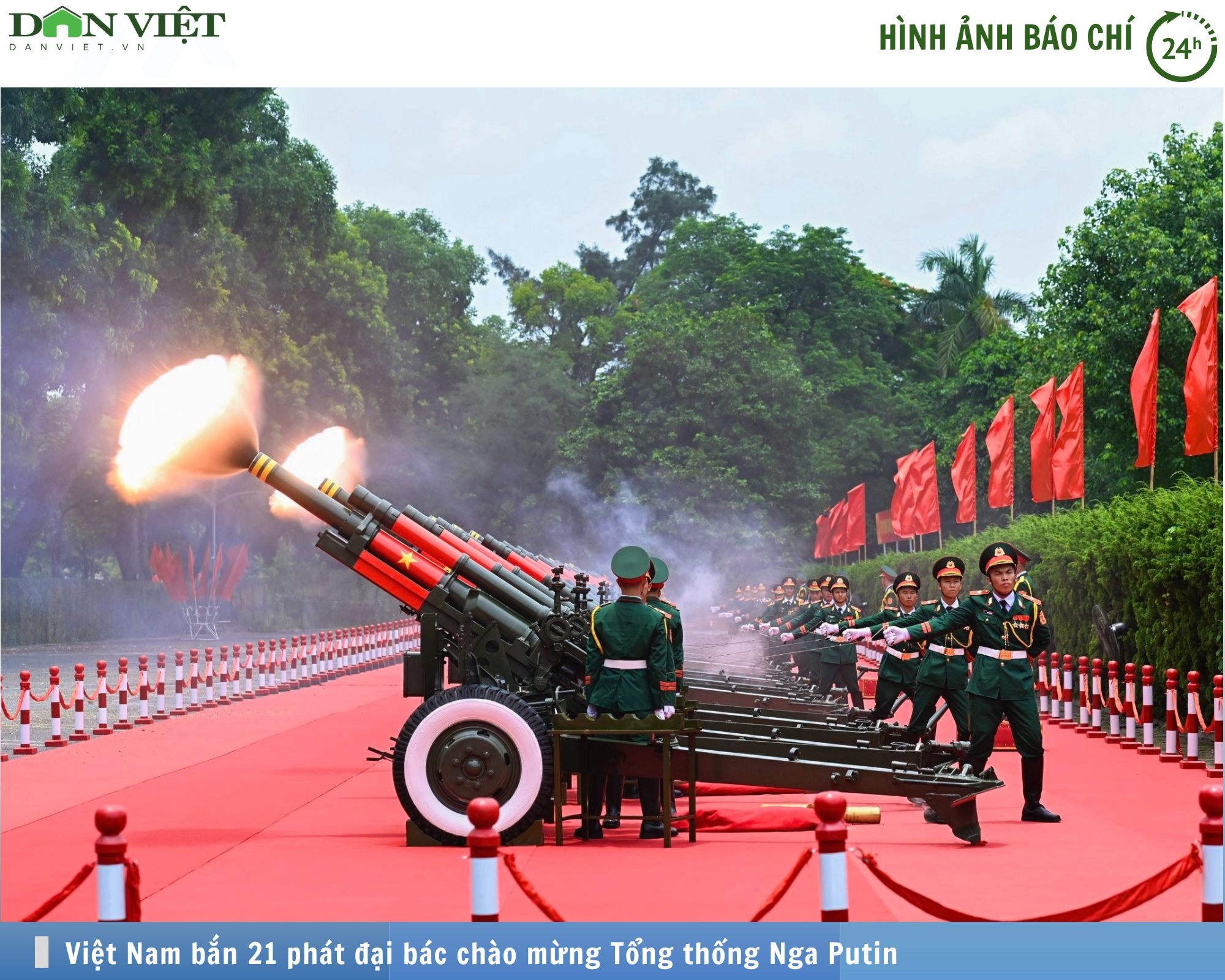 Hình ảnh báo chí 24h: Việt Nam bắn 21 phát đại bác chào mừng Tổng thống Nga Putin- Ảnh 1.