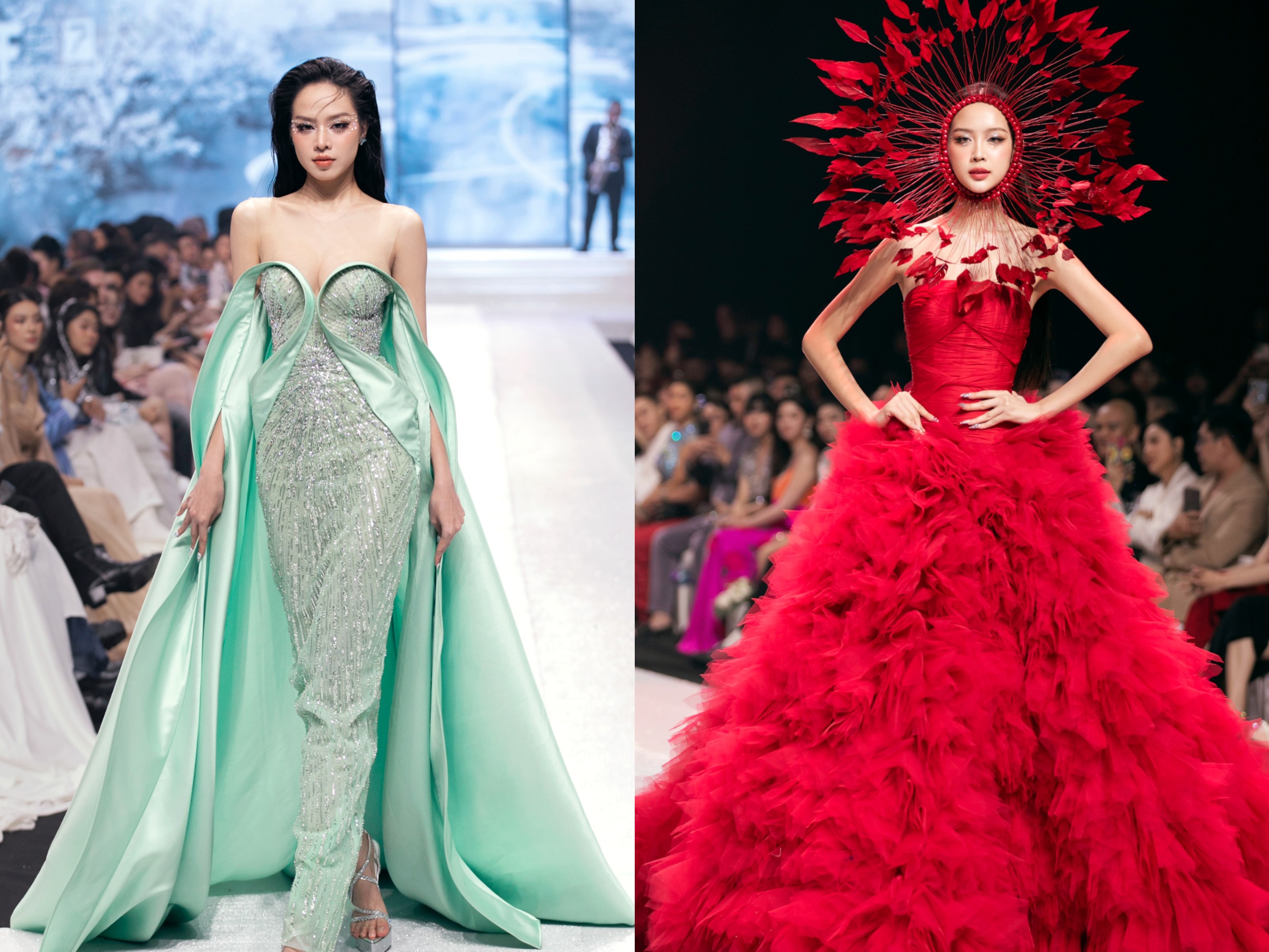 Hoa hậu Ý Nhi, Lương Thùy Linh xinh đẹp nổi trội khi đọ trình catwalk với đương kim Miss World 2024- Ảnh 8.