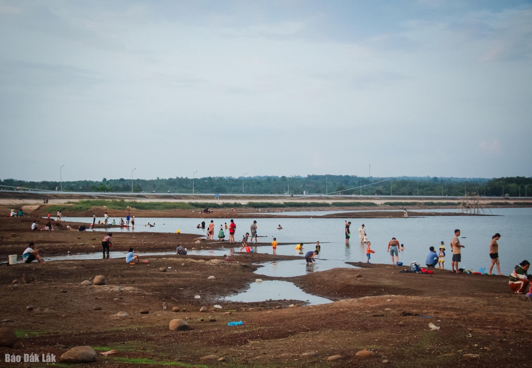 Ở một cái hồ nước ngọt nhân tạo rộng hơn 288ha tại Đắk Lắk có thời điểm đông vui nhộn nhịp thế này đây- Ảnh 1.