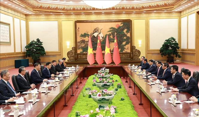 Thủ tướng Phạm Minh Chính hội kiến Tổng Bí thư - Chủ tịch Trung Quốc Tập Cận Bình- Ảnh 2.