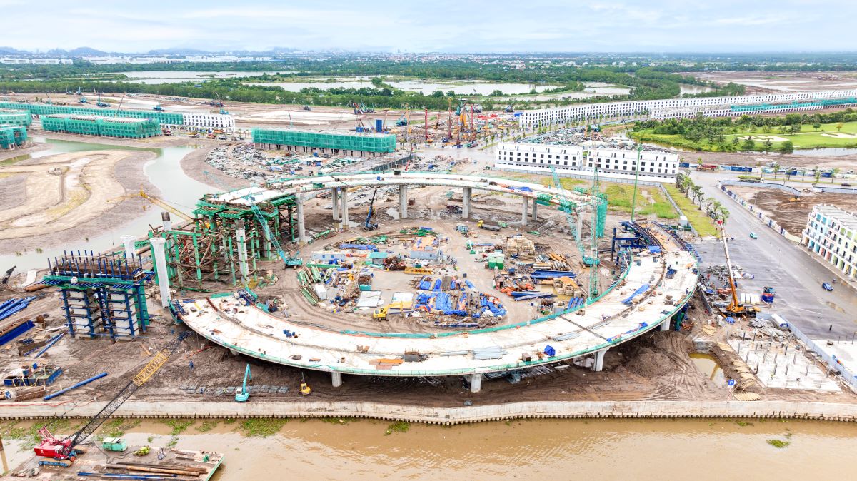 Cận cảnh tiến độ thi công cây cầu nghìn tỷ nối “đảo tỷ phú” với trung tâm Hải Phòng- Ảnh 3.