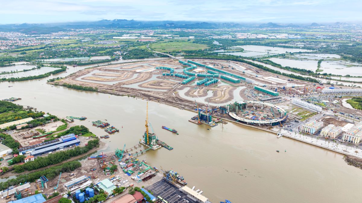 Cận cảnh tiến độ thi công cây cầu nghìn tỷ nối “đảo tỷ phú” với trung tâm Hải Phòng- Ảnh 9.