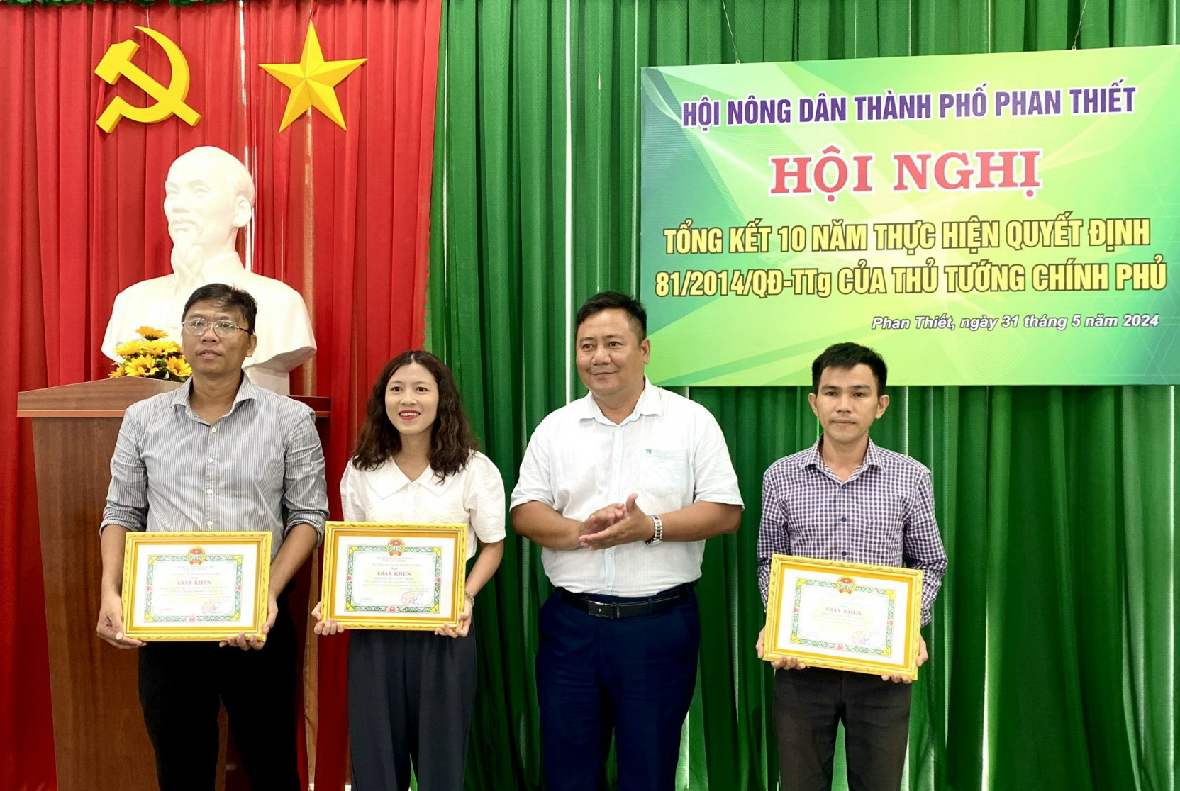 Hội ND TP Phan Thiết khen thưởng nông dân tiêu biểu về tuyên truyền chính sách, pháp luật Nhà nước- Ảnh 2.