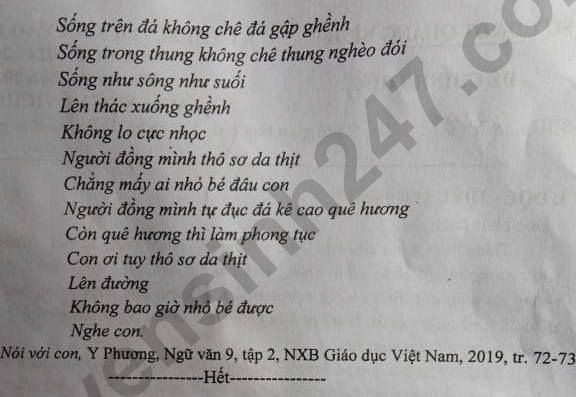 Đề thi môn Văn vào lớp 10 năm 2024 của Quảng Bình có gợi ý đáp án- Ảnh 2.