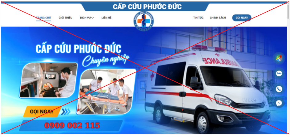 Phát hiện cơ sở cung cấp dịch vụ vận chuyển cấp cứu không phép- Ảnh 1.