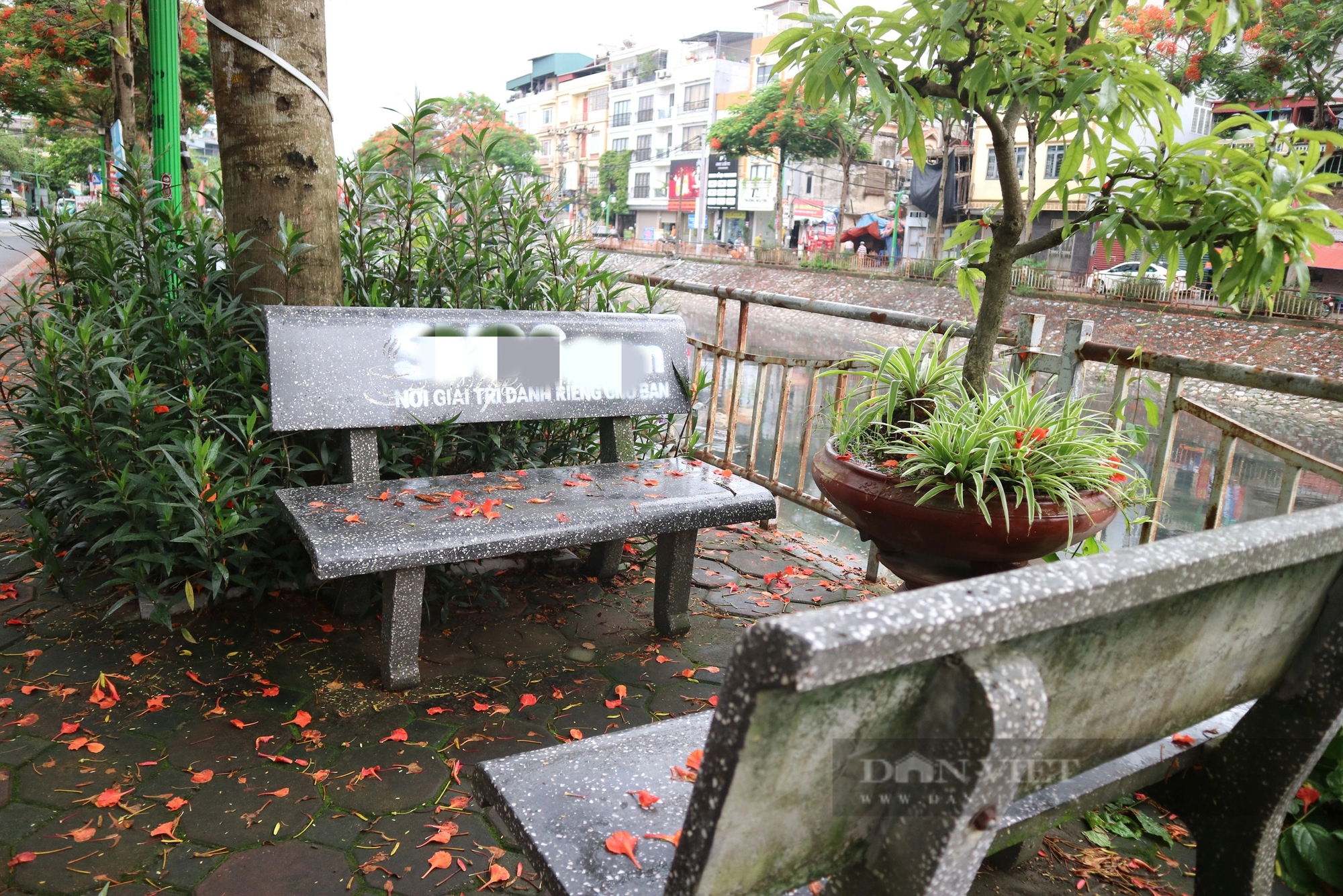 Hàng loạt ghế đá ở Hoàng Mai (Hà Nội) bị sơn quảng cáo cá độ- Ảnh 5.