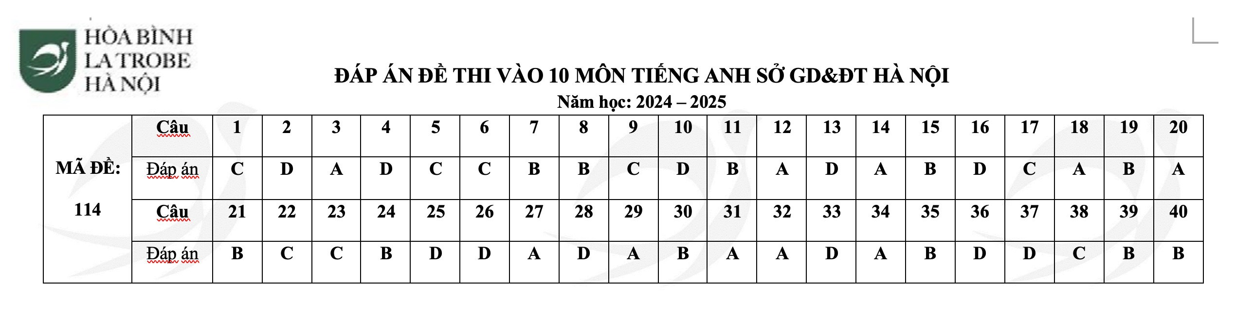 Gợi ý đáp án môn Tiếng Anh vào lớp 10 Hà Nội 2024 full mã đề- Ảnh 10.