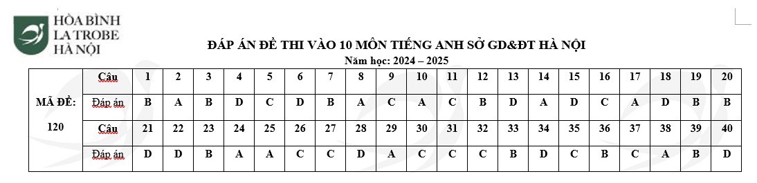 Gợi ý đáp án môn Tiếng Anh vào lớp 10 Hà Nội 2024 full mã đề- Ảnh 13.