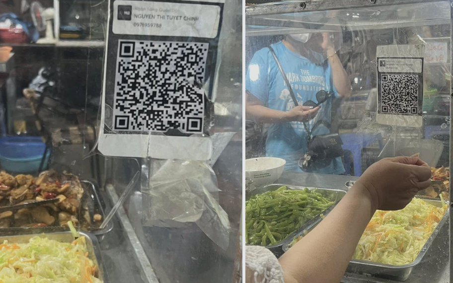 Cảnh giác với thủ đoạn dán đè mã QR code khác lên để lấy tiền ở các khu tiểu thương