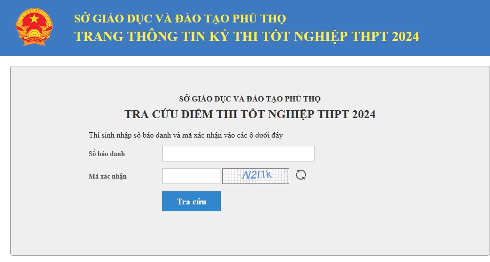 Tra cứu điểm thi tốt nghiệp THPT 2024 Phú Thọ- Ảnh 1.