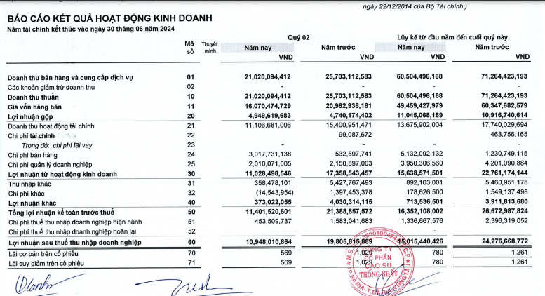 Lợi nhuận quý II/2024 "bốc hơi" 47%, Cao su Thống Nhất (TNC) nói gì? - Ảnh 1.