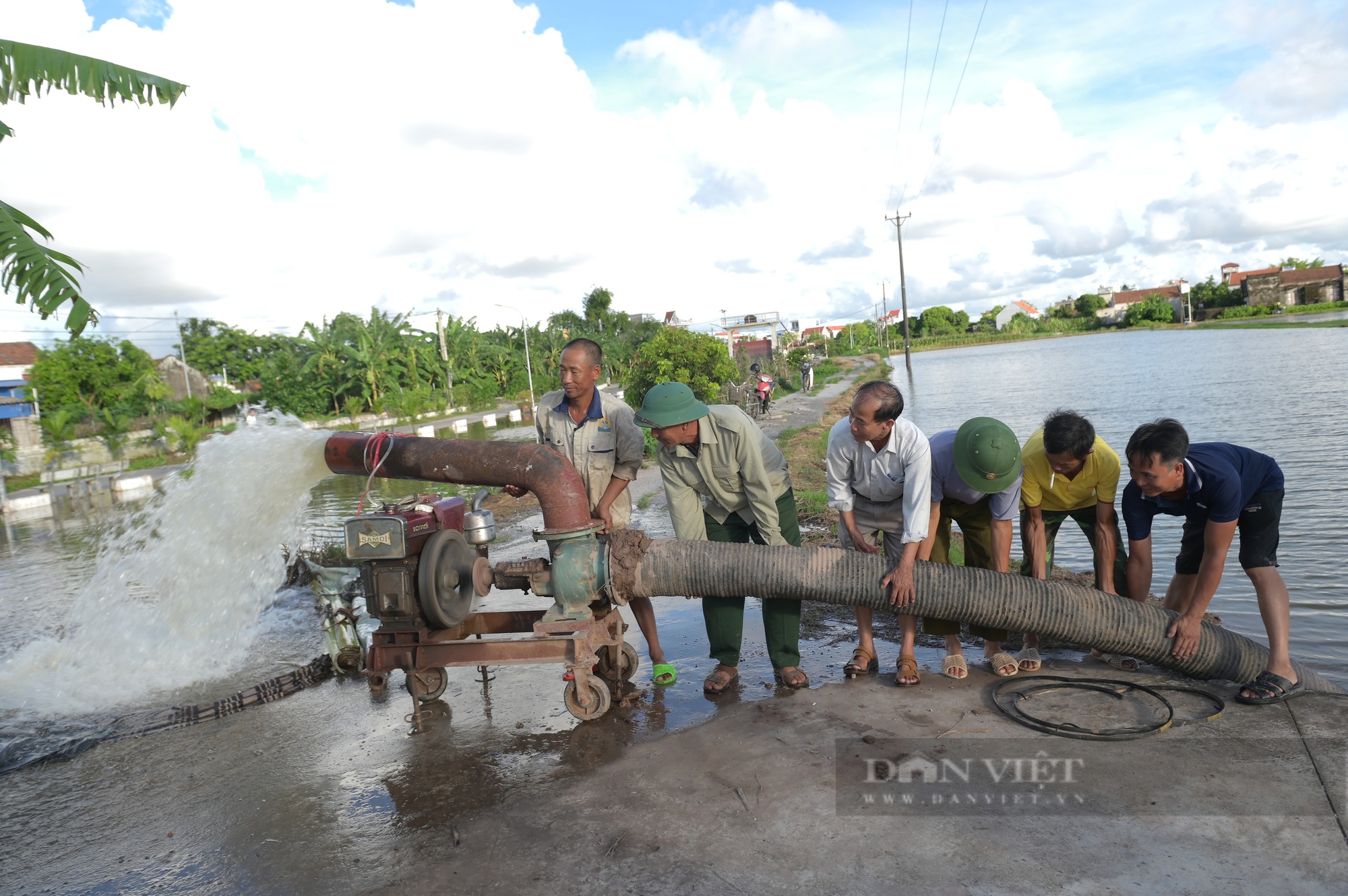 Lúa mùa chìm sâu trong "biển" nước, nông dân Nam Định bất lực, đứng ngồi không yên- Ảnh 2.