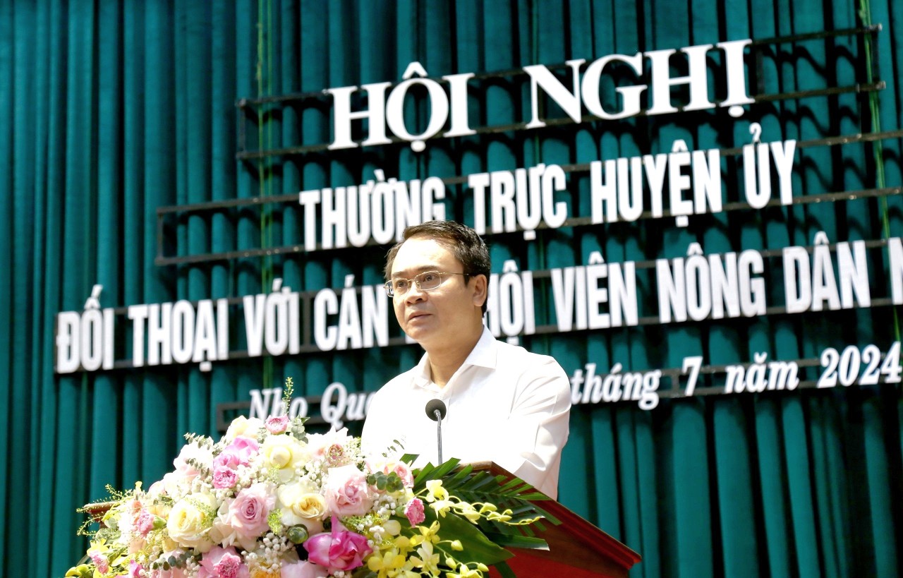 Ninh Bình: Thường trực Huyện ủy Nho Quan đối thoại với cán bộ, hội viên nông dân - Ảnh 2.