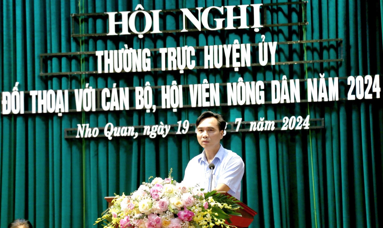 Ninh Bình: Thường trực Huyện ủy Nho Quan đối thoại với cán bộ, hội viên nông dân - Ảnh 5.