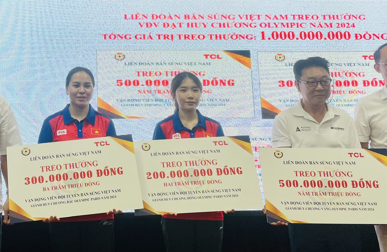Xạ thủ Trịnh Thu Vinh, Lê Thị Mộng Tuyền được treo thưởng lớn trước thềm Olympic 2024- Ảnh 2.
