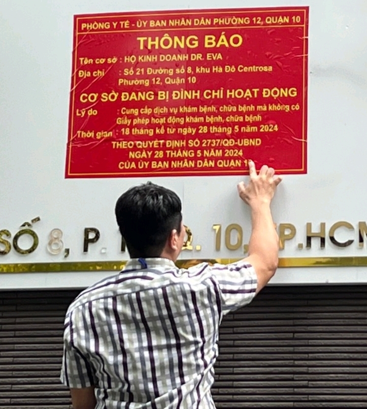 TP.HCM dán cảnh báo tại cơ sở làm đẹp "cô bé" bị đình chỉ vẫn ngang nhiên hoạt động- Ảnh 1.