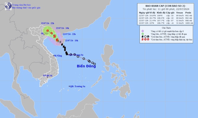 NÓNG: Chuyên gia khí tượng: Bão số 2 đột ngột tăng cấp, chuyển hướng vào Quảng Ninh - Hải Phòng- Ảnh 1.