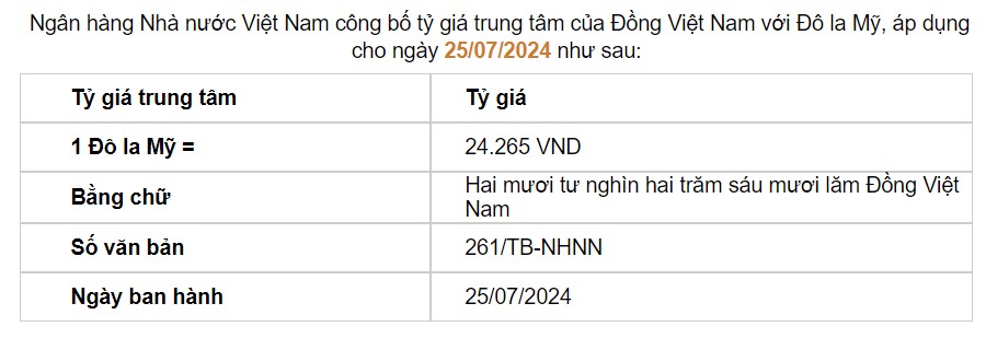 Giá USD hôm nay 25/7: Ngân hàng đồng loạt tăng- Ảnh 2.