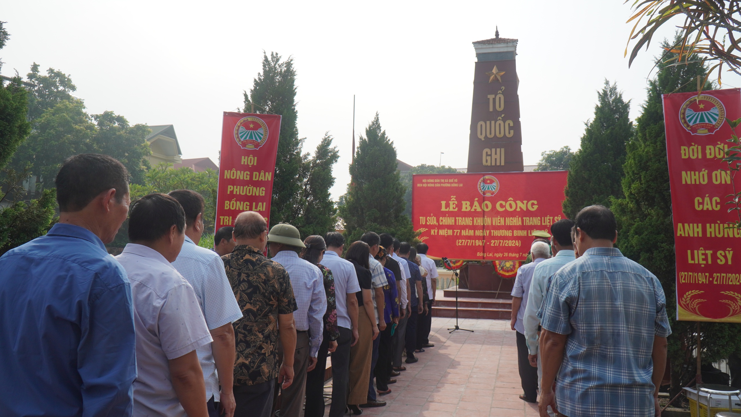 Hội Nông dân phường Bồng Lai ở Bắc Ninh huy động 400 triệu tu sửa nghĩa trang liệt sỹ- Ảnh 1.