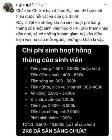 Con lên đại học, cha mẹ hoảng vì chi phí tăng chóng mặt- Ảnh 2.