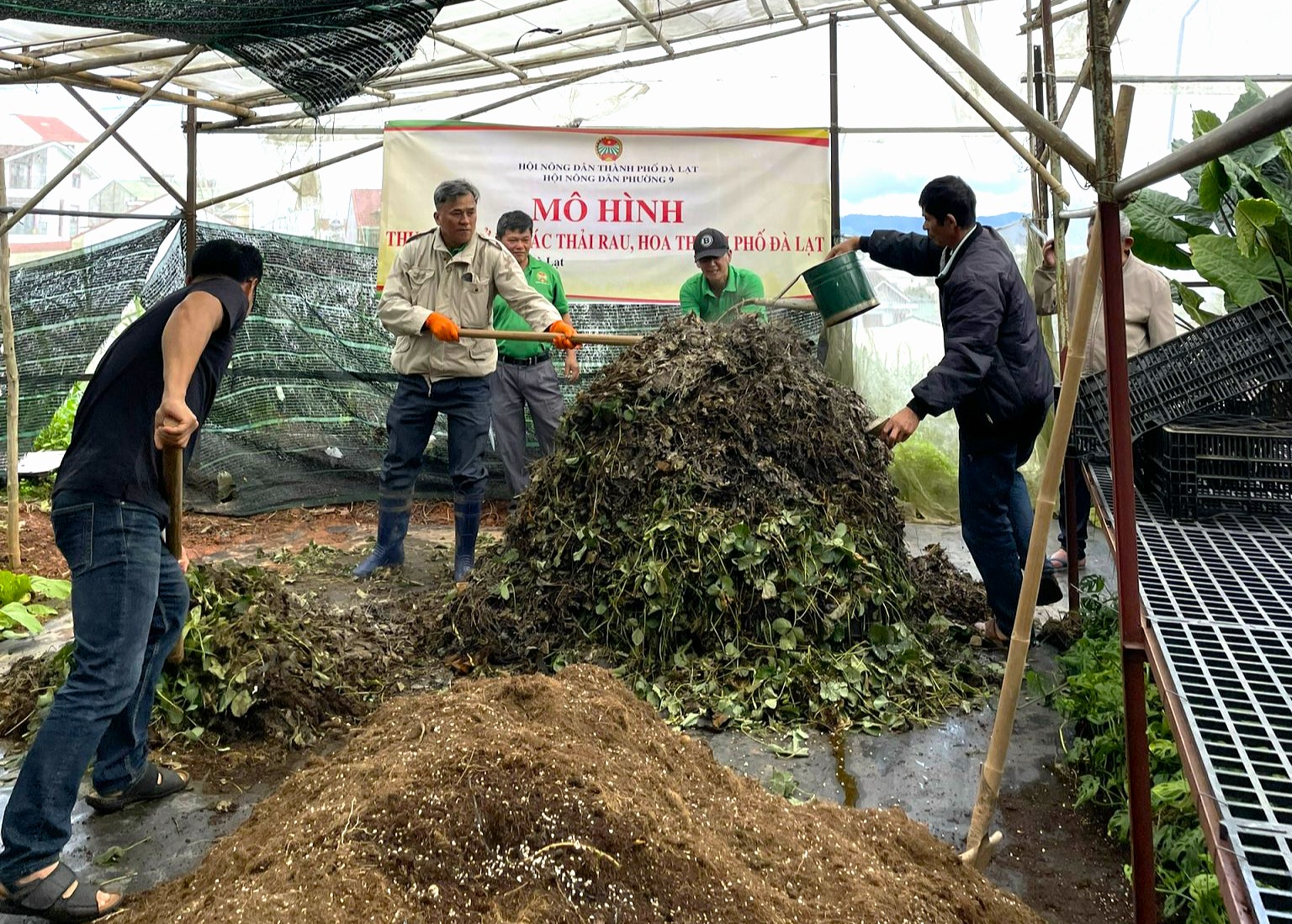 Lâm Đồng: Hội Nông dân TP Đà Lạt hướng dẫn người dân làm phân bón từ phụ phẩm rau, hoa- Ảnh 4.