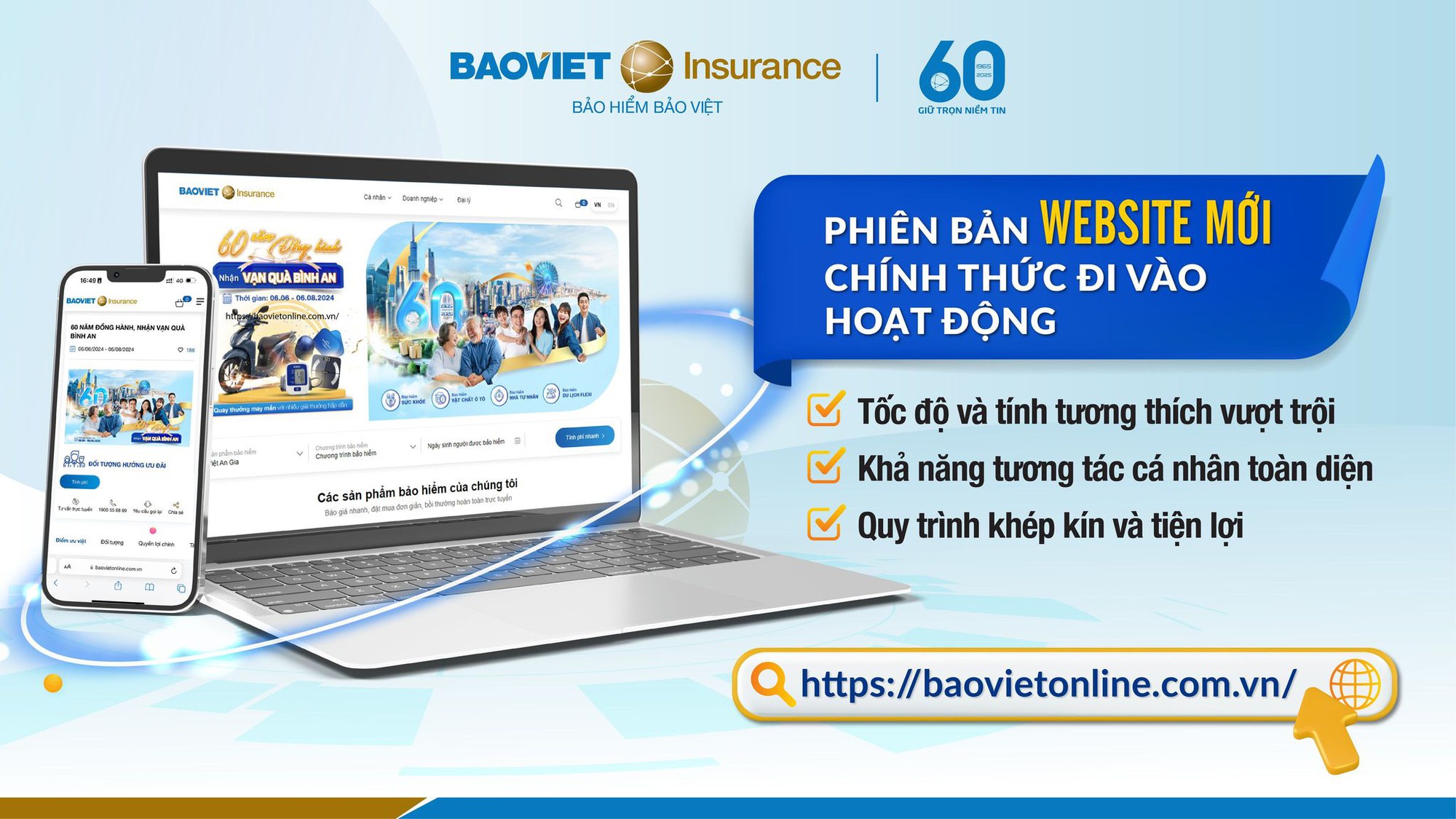 Bảo hiểm Bảo Việt chính thức triển khai giao diện website mới- Ảnh 1.