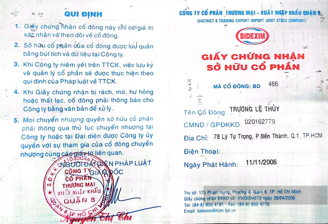 Làm giả tài liệu tại Công ty XNK Quận 8 (TP.HCM): Tòa công nhận bà Trương Lệ Thủy sở hữu cổ phần- Ảnh 2.