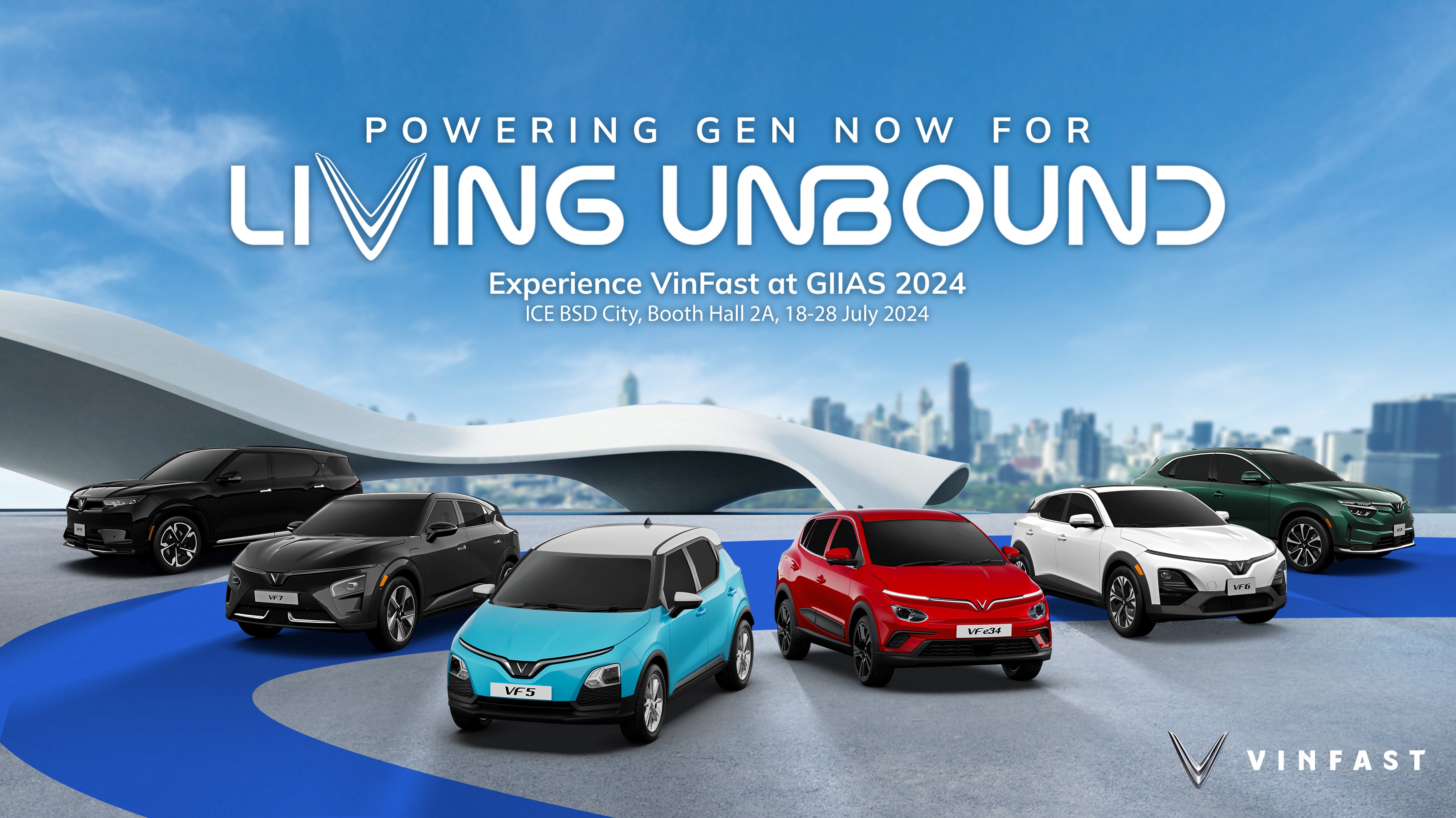 VinFast tham gia triển lãm GIIAS 2024 với dải sản phẩm đa dạng.